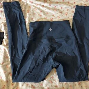 dark teal/green lululemon wunder train leggings 23 inch inseam